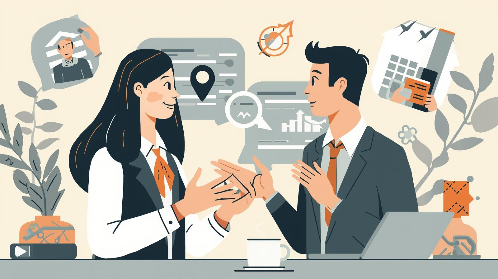 Professional conversation between employee and manager about scheduling